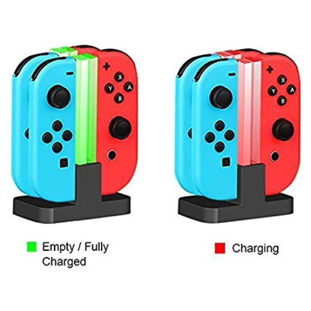 Charging Dock for Nintendo Switch Controllers, 4-in-1 Joy Con Charging Dock Station Stand.