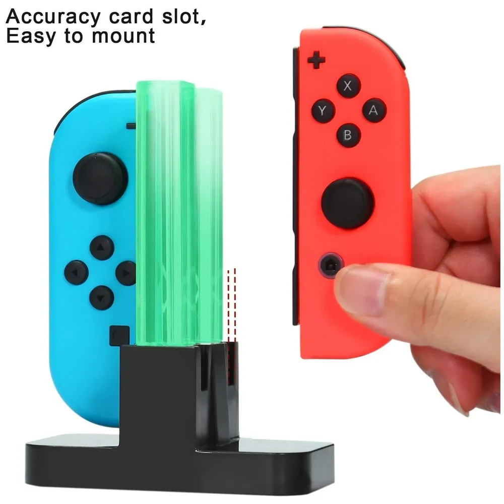 Charging Dock for Nintendo Switch Controllers, 4-in-1 Joy Con Charging Dock Station Stand.