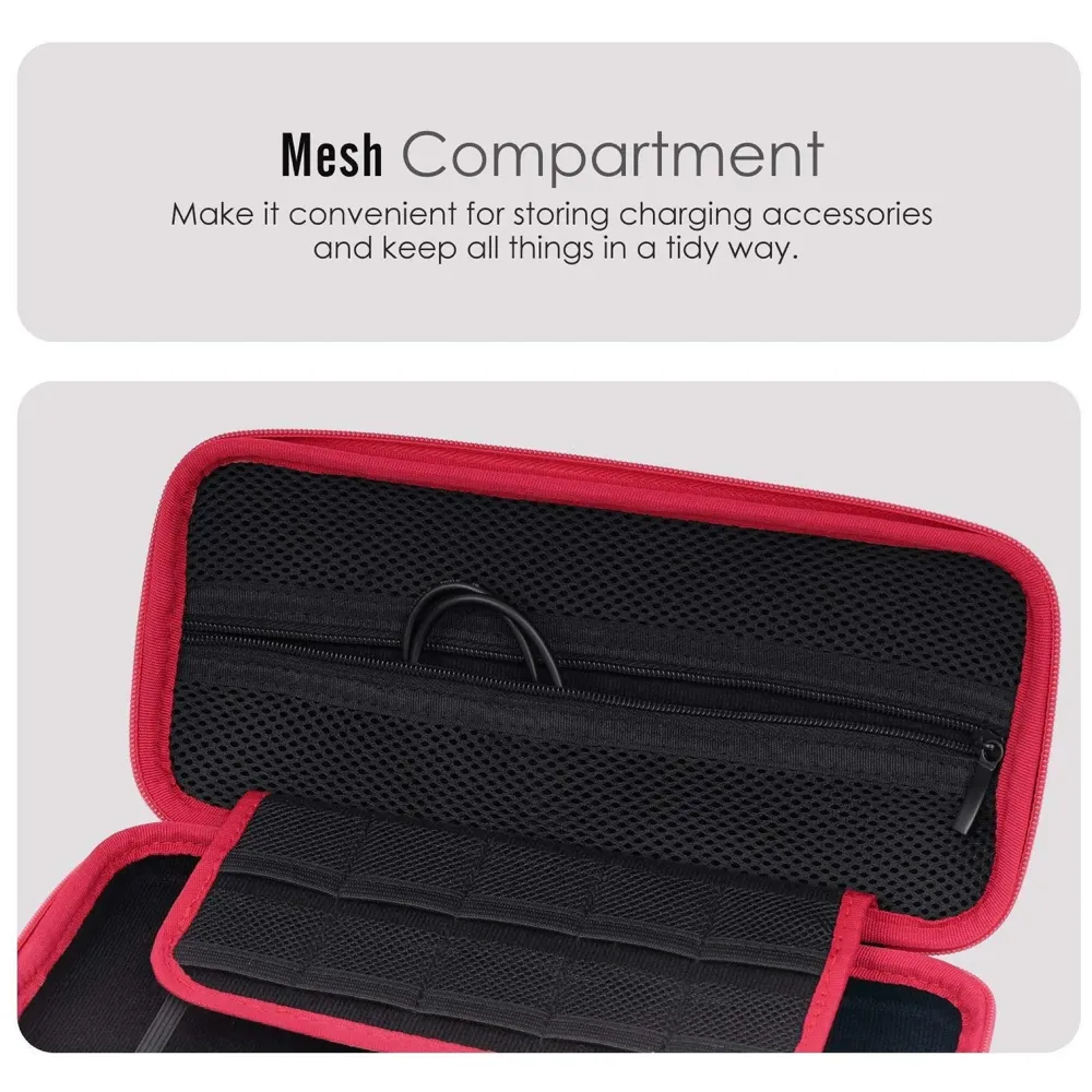 Water Resistant Cases, Travel Carrying Pouch Holder Protective Storage Bag for Nintendo Switch Gaming Console and Joy-Cons.