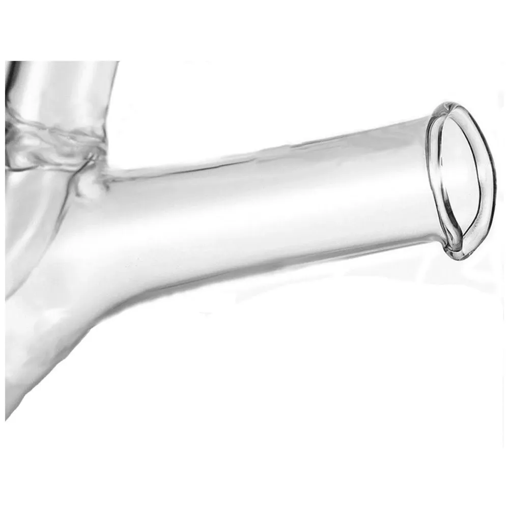 Oil and Vinegar Cruet Set Dispenser Set, 2-In-1 Double Layer Glass Olive Oil Bottle with Cork Stoppers, Pourer Spout Stoppers Oil Cruet Jar for Cooking Round Grape - 5