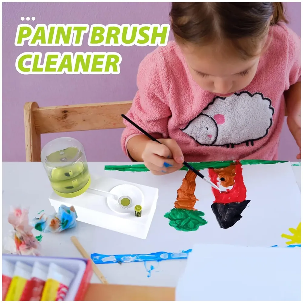 New Paint Brush Cleaner Brush Rinser, Paint Brush with Drain, Multifunctional Paint Brush Cleaner, Paint Brushes Cleaning Tool for Acrylic Paints and Water Colours