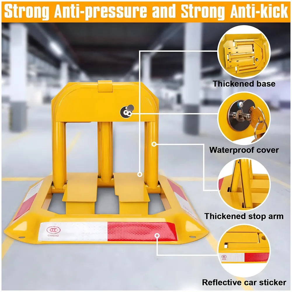 Parking Barrier Parking Space Lock Manual Parking Blocker Thickened Safety Anti Parking Blocker for Private Parking Indoor and Outdoor Use - 5