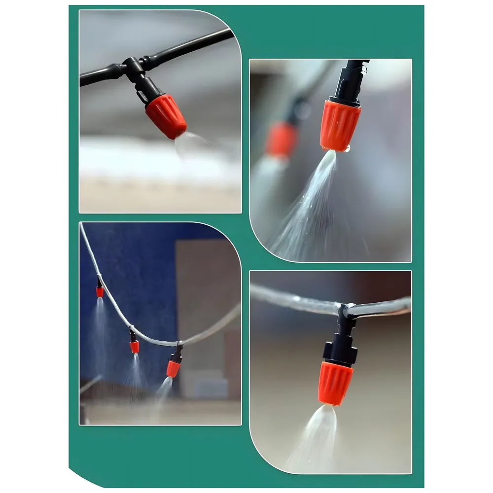 Garden Mist Cooling Kit 30ft Hose 10 Nozzles for Patio Porch DIY