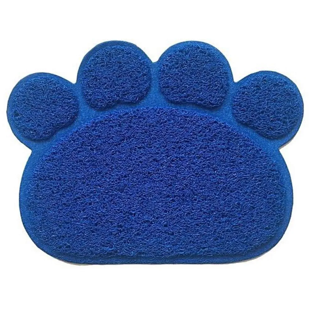 Multi-Purpose Pet Mat for Dogs and Cats ~ Feeding, Sitting, Scratching, House Breaking, Sleeping Placemat (Large 22 x 22 Inches, Ink Blue)