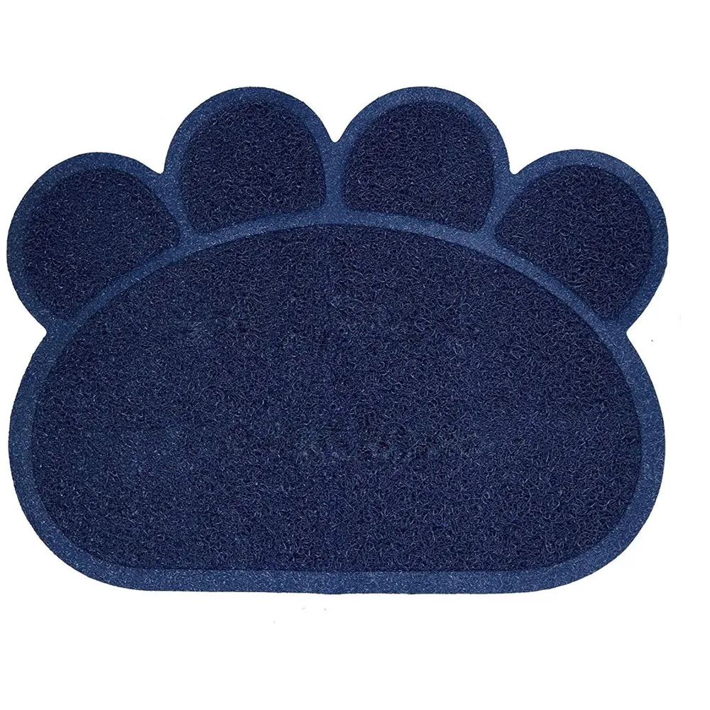 Multi-Purpose Pet Mat for Dogs and Cats ~ Feeding, Sitting, Scratching, House Breaking, Sleeping Placemat (Large 22 x 22 Inches, Dark Blue)