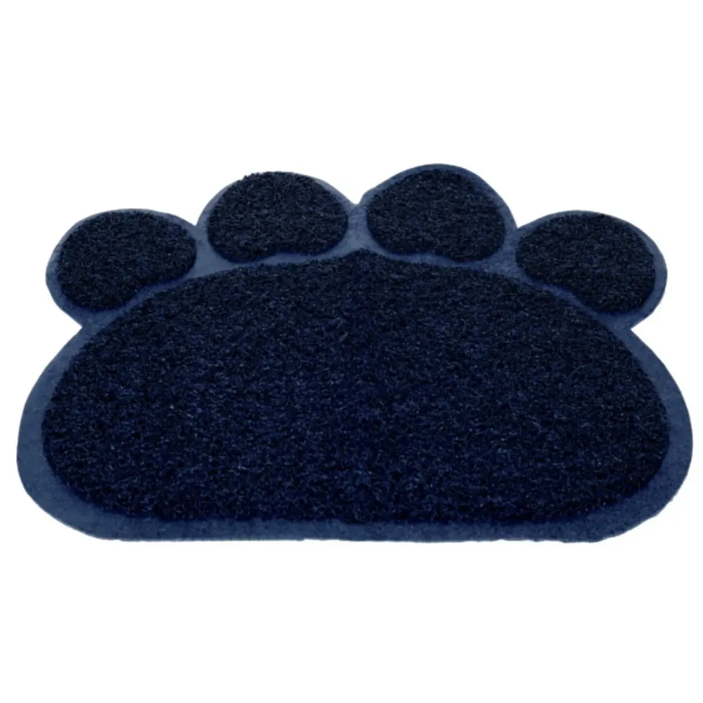 Multi-Purpose Pet Mat for Dogs and Cats ~ Feeding, Sitting, Scratching, House Breaking, Sleeping Placemat (Large 22 x 22 Inches, Dark Blue)