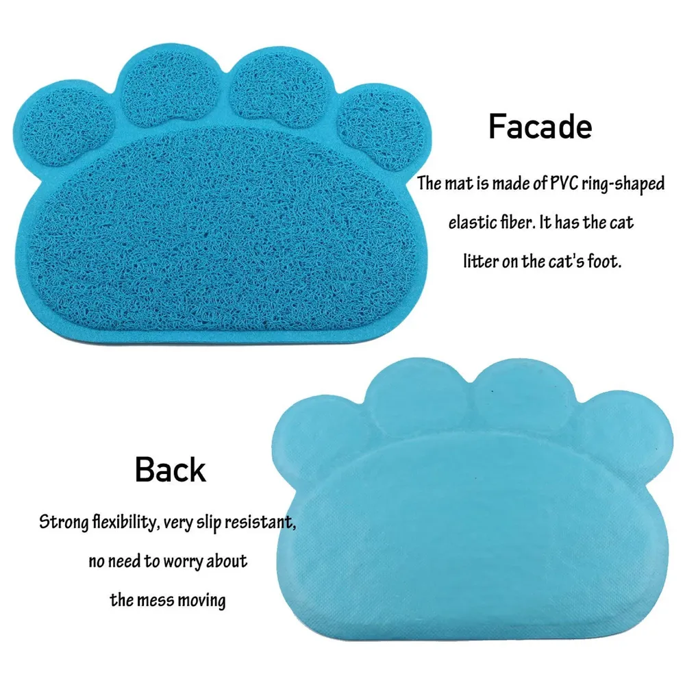 Multi-Purpose Pet Mat for Dogs and Cats ~ Feeding, Sitting, Scratching, House Breaking, Sleeping Placemat (Small 14 x 12 Inches, Sky Blue)