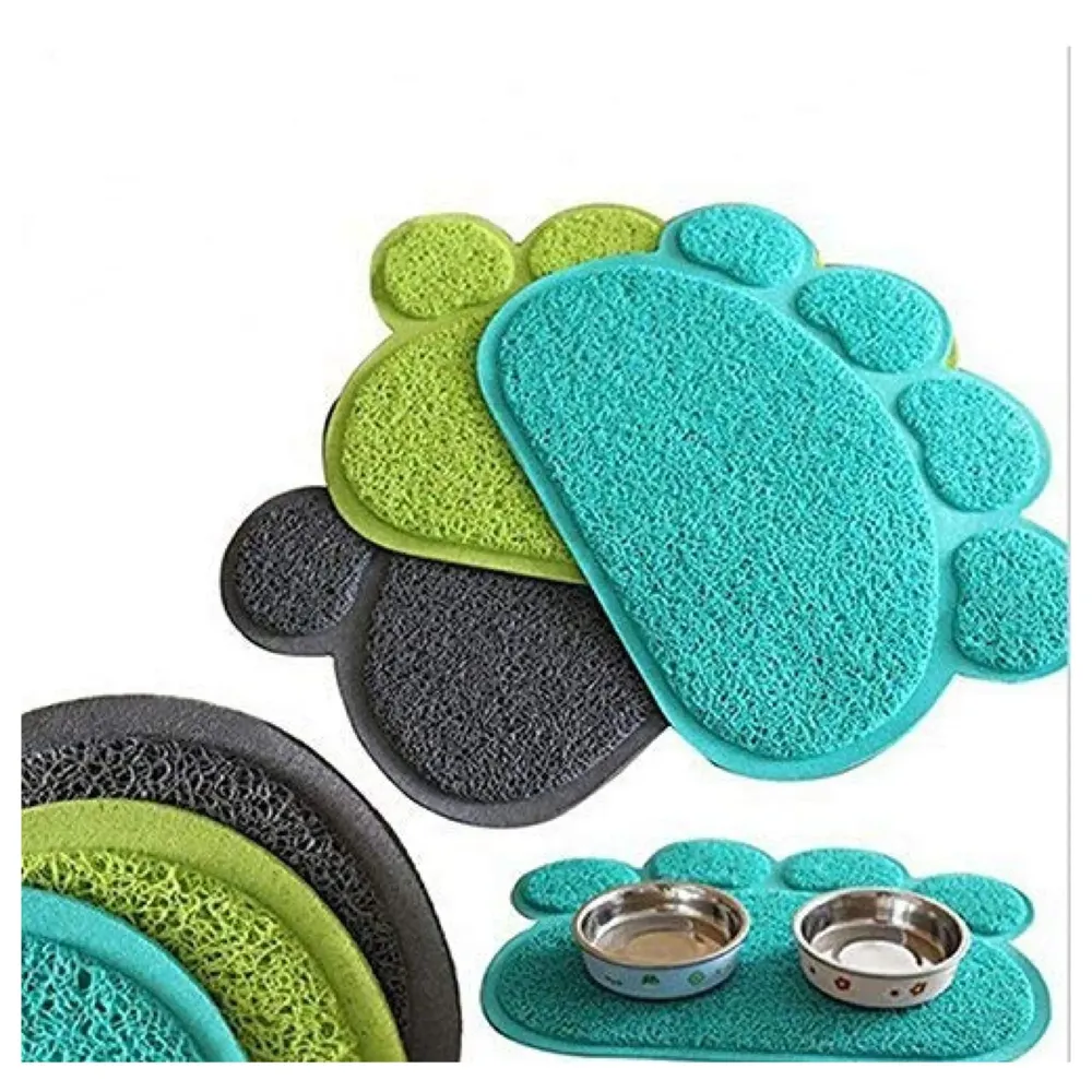 Multi-Purpose Pet Mat for Dogs and Cats ~ Feeding, Sitting, Scratching, House Breaking, Sleeping Placemat (Small 14 x 12 Inches, Sky Blue)