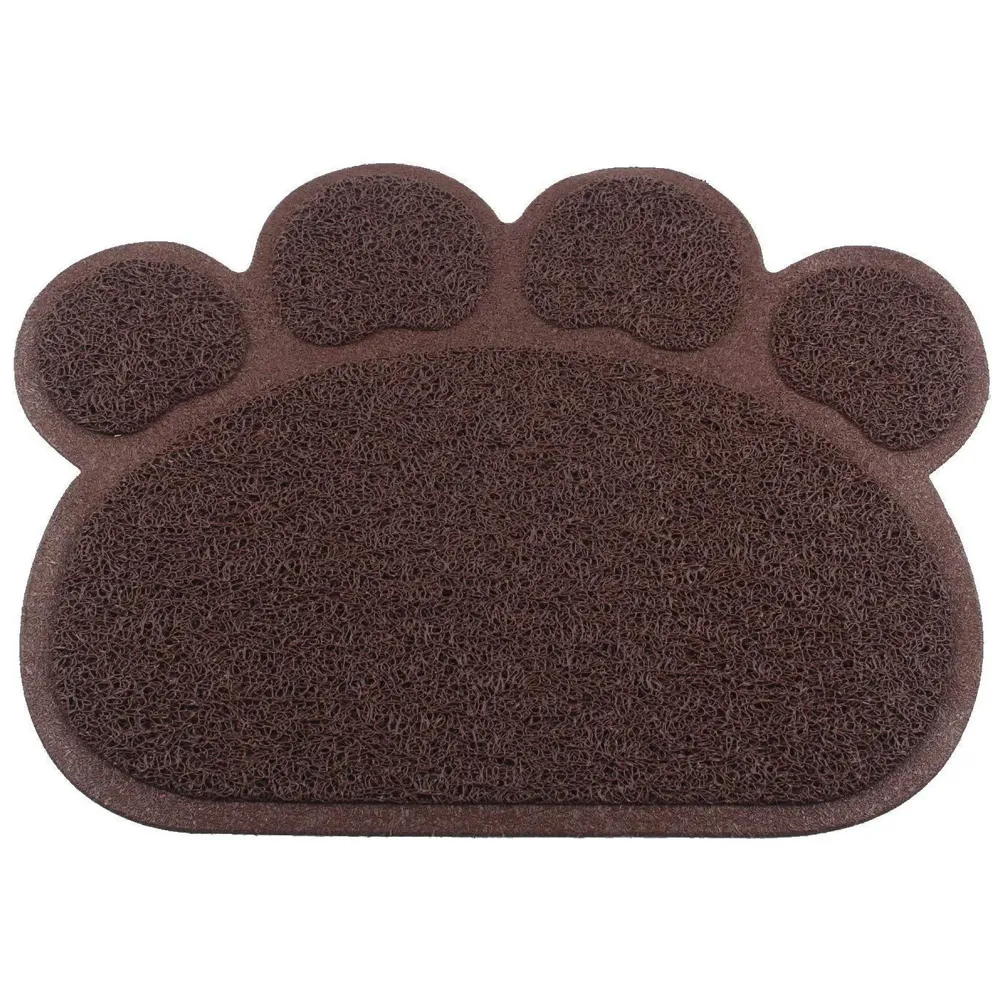 Multi-Purpose Pet Mat for Dogs and Cats ~ Feeding, Sitting, Scratching, House Breaking, Sleeping Placemat (Small 14 x 12 Inches, Brown)