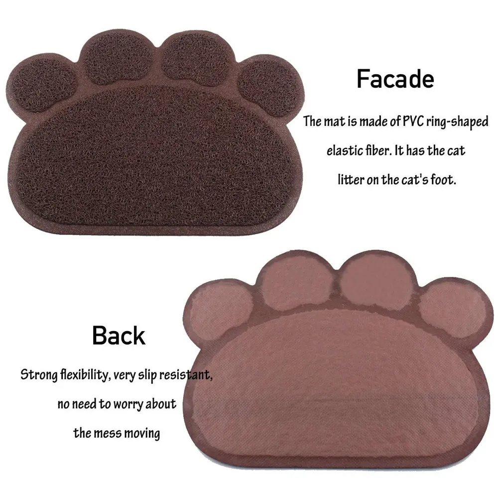 Multi-Purpose Pet Mat for Dogs and Cats ~ Feeding, Sitting, Scratching, House Breaking, Sleeping Placemat (Small 14 x 12 Inches, Brown)