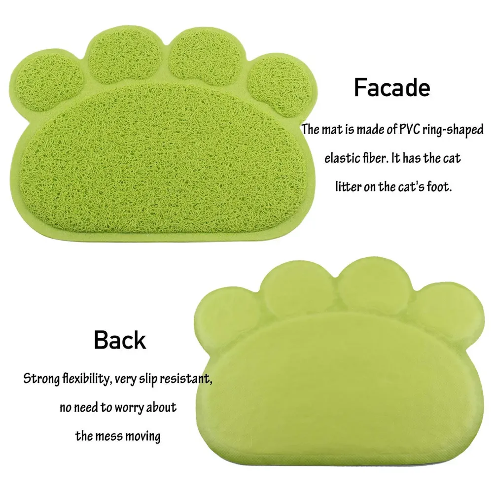 Multi-Purpose Pet Mat for Dogs and Cats ~ Feeding, Sitting, Scratching, House Breaking, Sleeping Placemat (Small 14 x 12 Inches, Light Green)