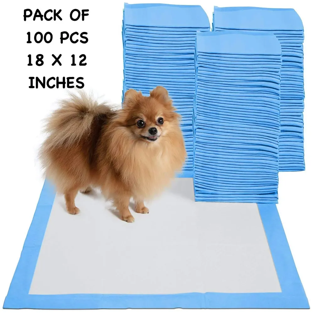 100 pcs Dog Pee Pad Urine Train Pads Small Size 18 x 12 Inches (Pack of 100)