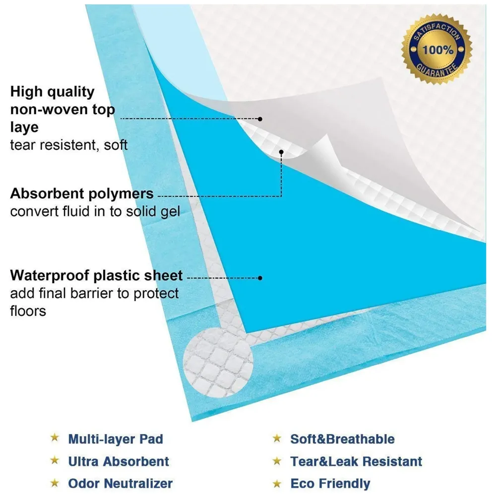 200 Pcs Dog Pee Urine Pad ~ Pee Pads Ideal for House Breaking and Potty Training (Small 33 x 45 CMS, 200) - 2