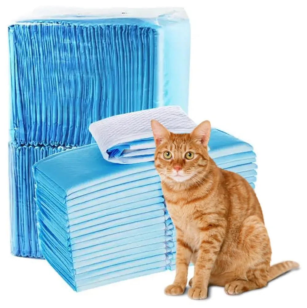 100 Pcs Cat Litter Box Pads 33 x 45 cm Urine Absorption No Mess