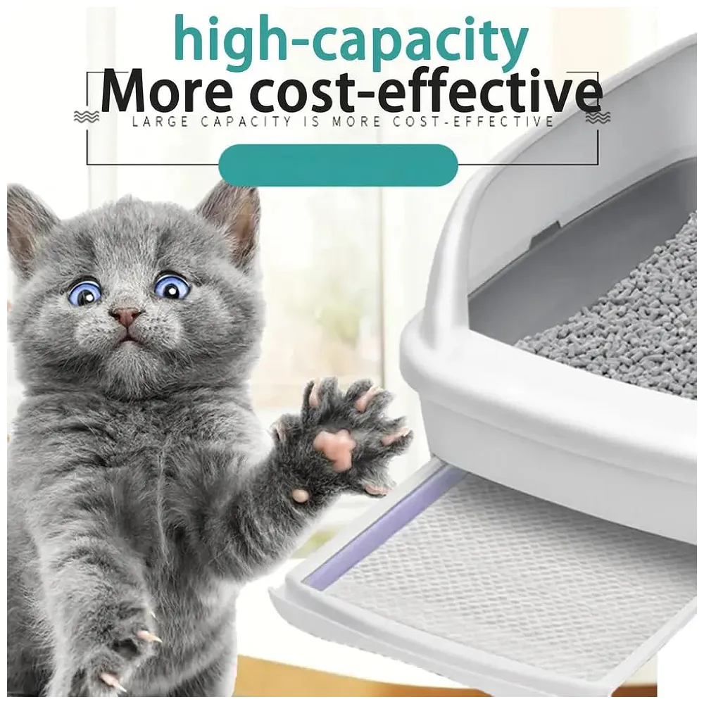 100 Pcs Cat Litter Box Pads 33 x 45 cm Urine Absorption No Mess