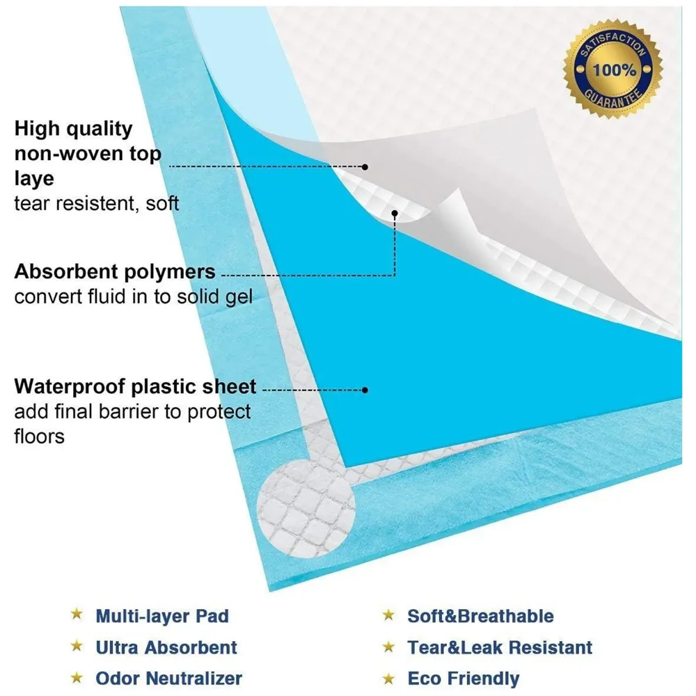 40 Pc Large Puppy Pee Pad ~ Pee Pads Ideal for House Breaking and Potty Training Large 60 x 60 CMS, 40pcs - 24 inch x 24 inch