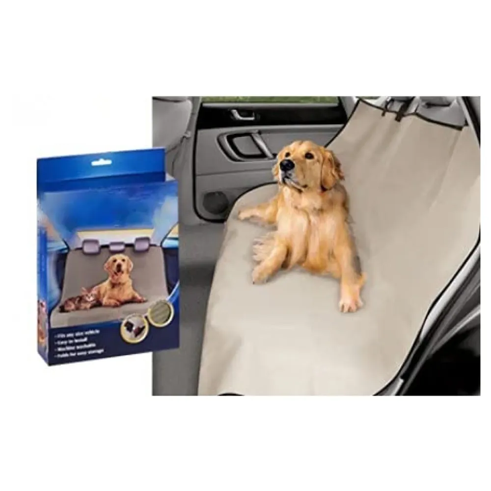 Dog Car Seat Cover, Waterproof & Scratch Proof & Nonslip Back Seat Cover, Dog Travel Hammock with Seat Anchors, Machine Washable, Durable, Universal fits All Cars, Pet Cover 56.7 x 56.7 inches