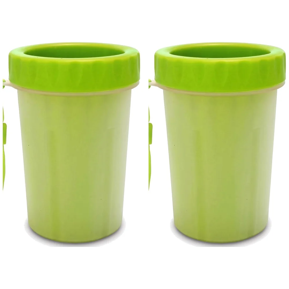Pack of 2 Pet Paw Cleaner Cup Soft Silicone Bristles Small Dogs
