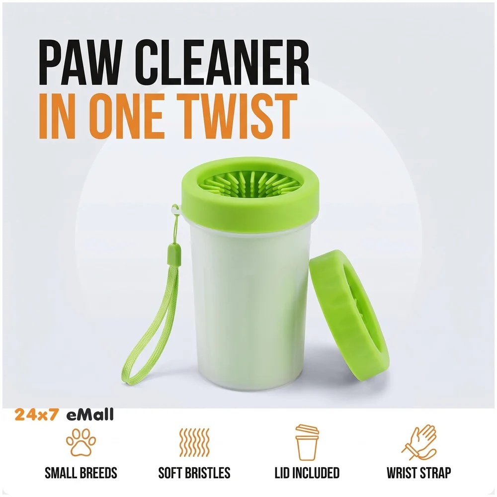 Pack of 2 Pet Paw Cleaner Cup Soft Silicone Bristles Small Dogs