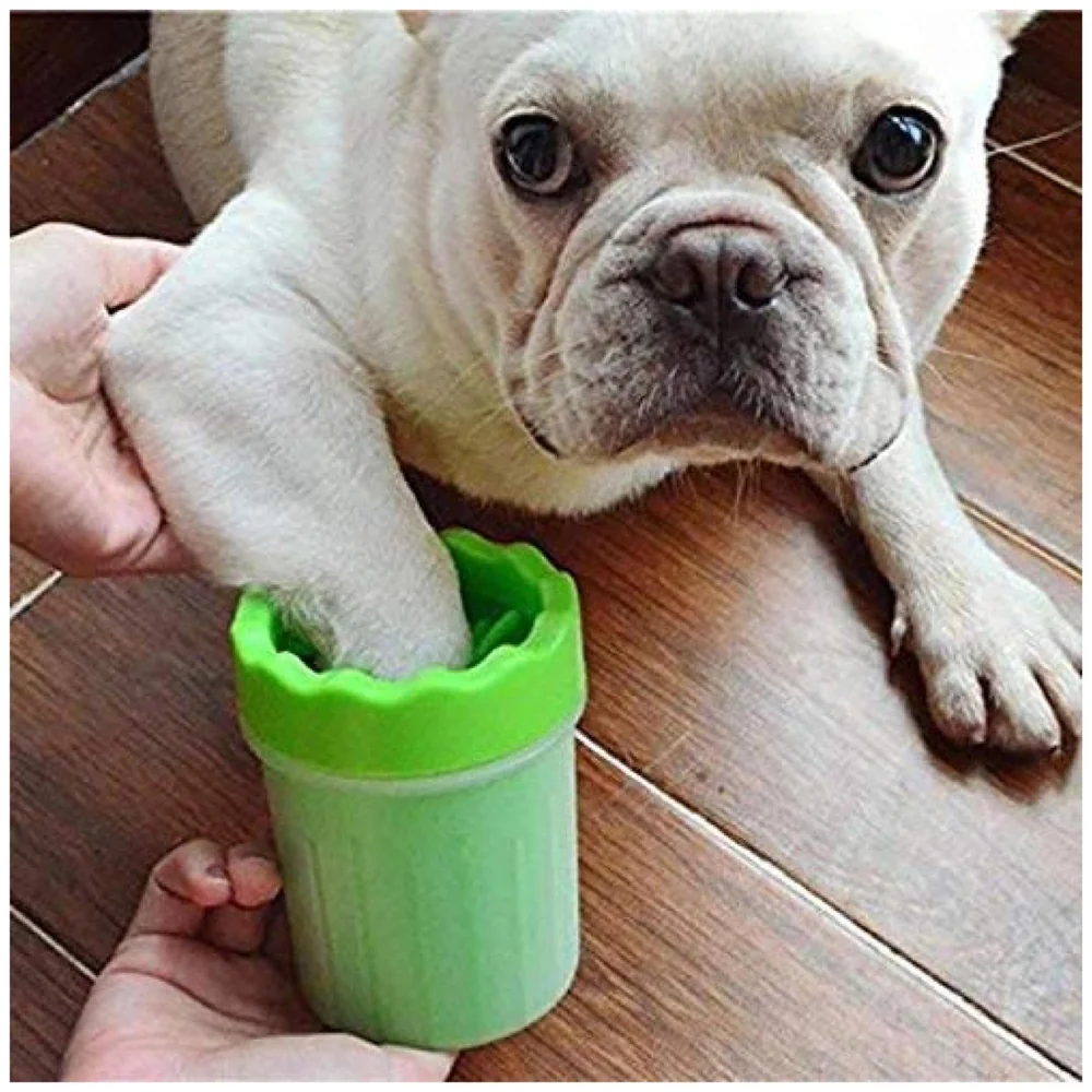 Pack of 2 Pet Paw Cleaner Cup Soft Silicone Bristles Small Dogs
