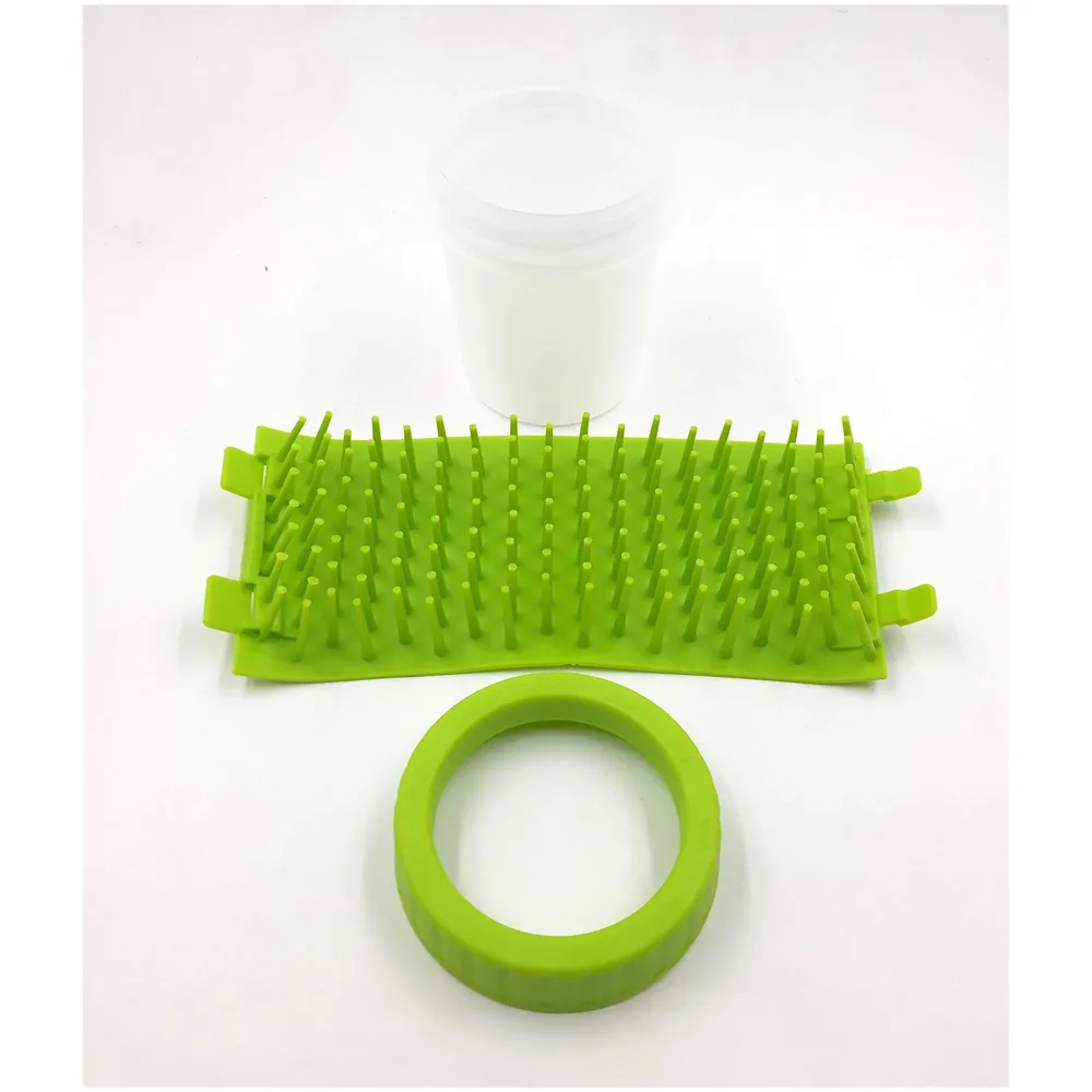 Portable Pet Paw Cleaner/Washer, Durable Cleaning Cup with Silicone Bristles, Quickly Scrub and Wash Muddy Dirty Paws and Feet, Small to Medium Large Dog Breeds