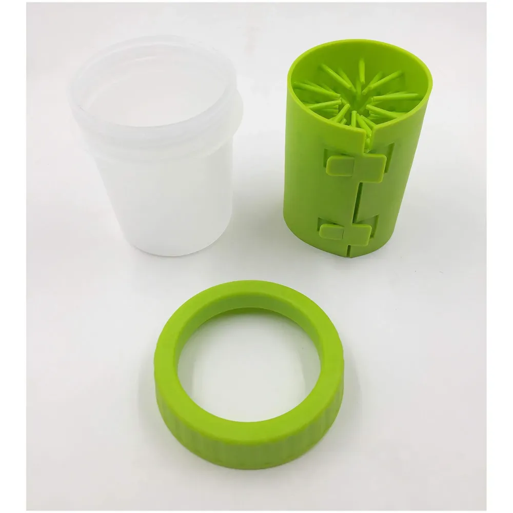 Portable Pet Paw Cleaner/Washer, Durable Cleaning Cup with Silicone Bristles, Quickly Scrub and Wash Muddy Dirty Paws and Feet, Small to Medium Large Dog Breeds