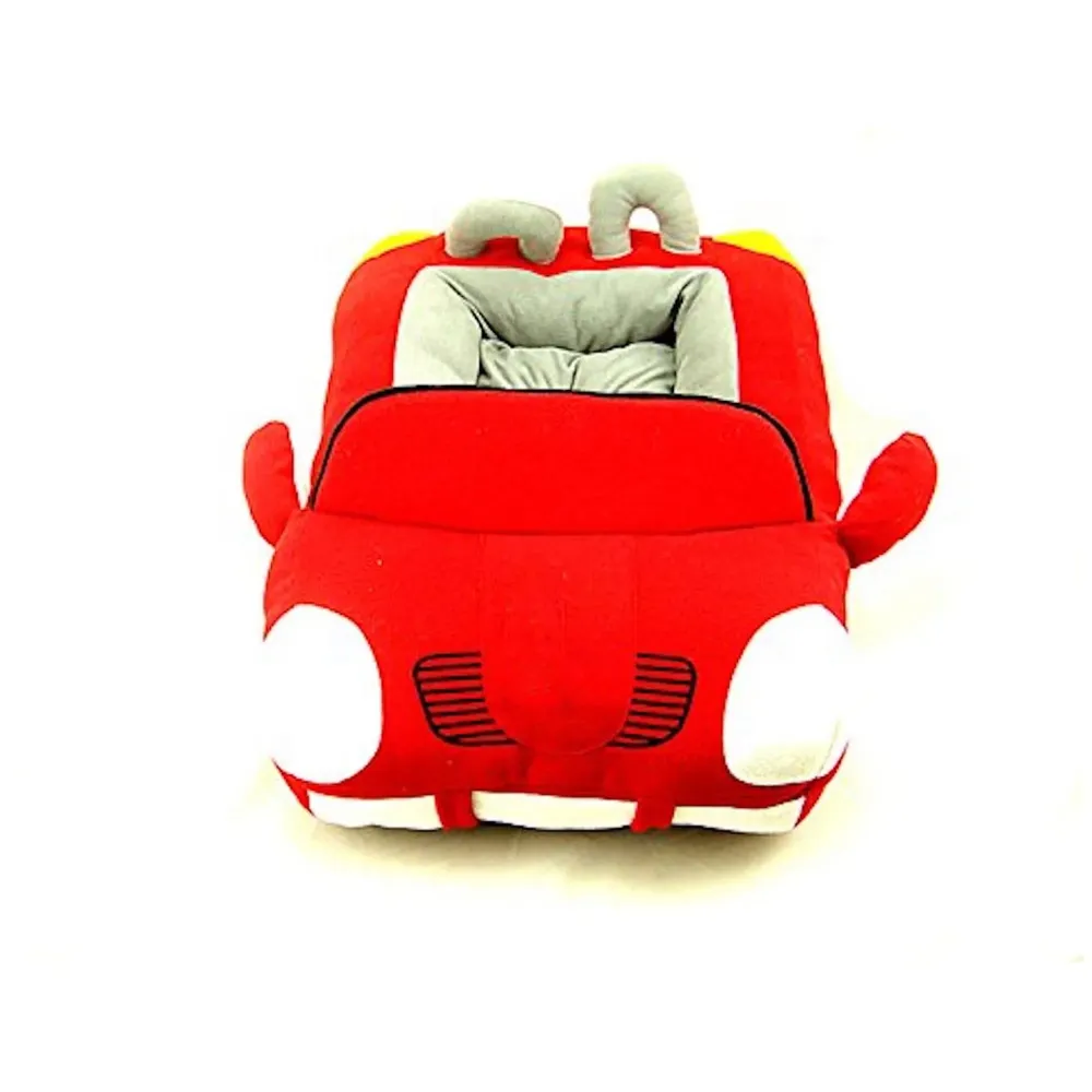 Cute Cozy Black Car Pet Beds Cover for Small to Medium Size Dog 27.6" X 19.7" X 7.9" (Red)