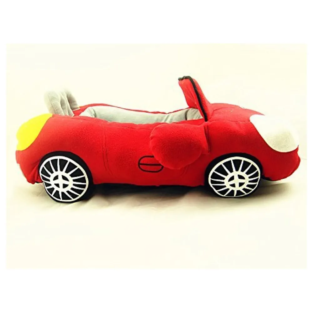 Cute Cozy Black Car Pet Beds Cover for Small to Medium Size Dog 27.6" X 19.7" X 7.9" (Red)