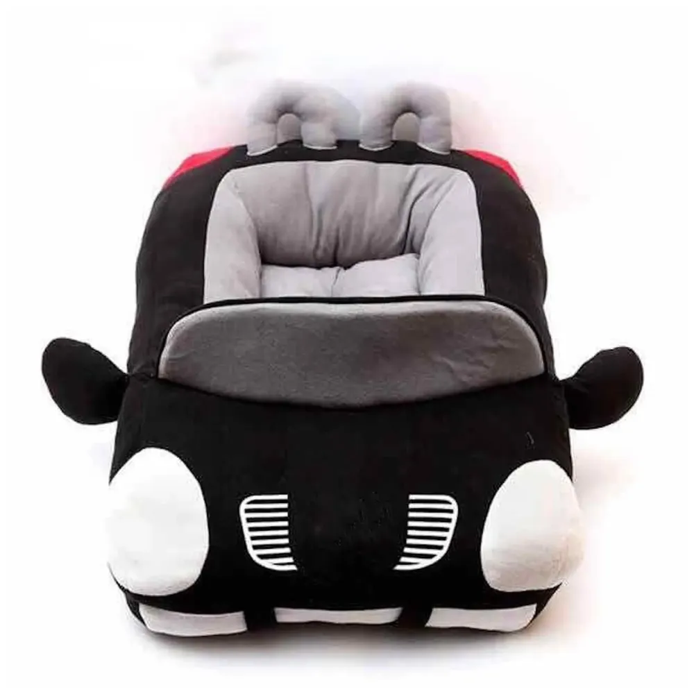 Cute Cozy Black Car Pet Beds Cover for Small to Medium Size Dog 27.6" X 19.7" X 7.9" (Black)