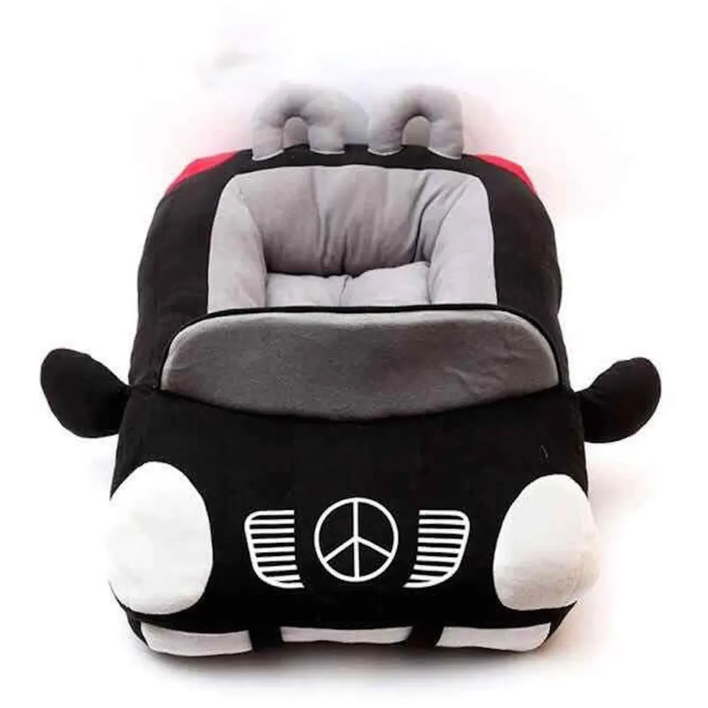 Cute Cozy Black Car Pet Beds Cover for Small to Medium Size Dog 27.6" X 19.7" X 7.9" (Black)