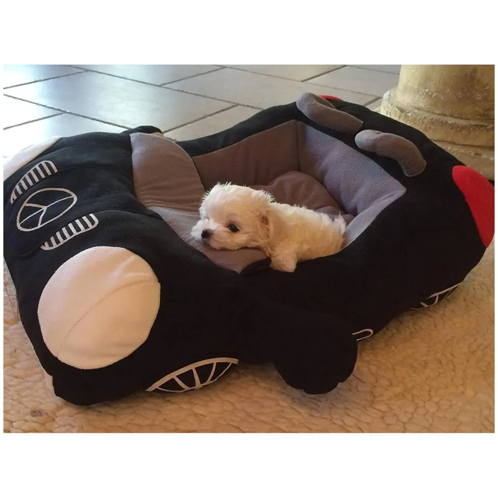 Cute Cozy Black Car Pet Beds Cover for Small to Medium Size Dog 27.6" X 19.7" X 7.9" (Black)