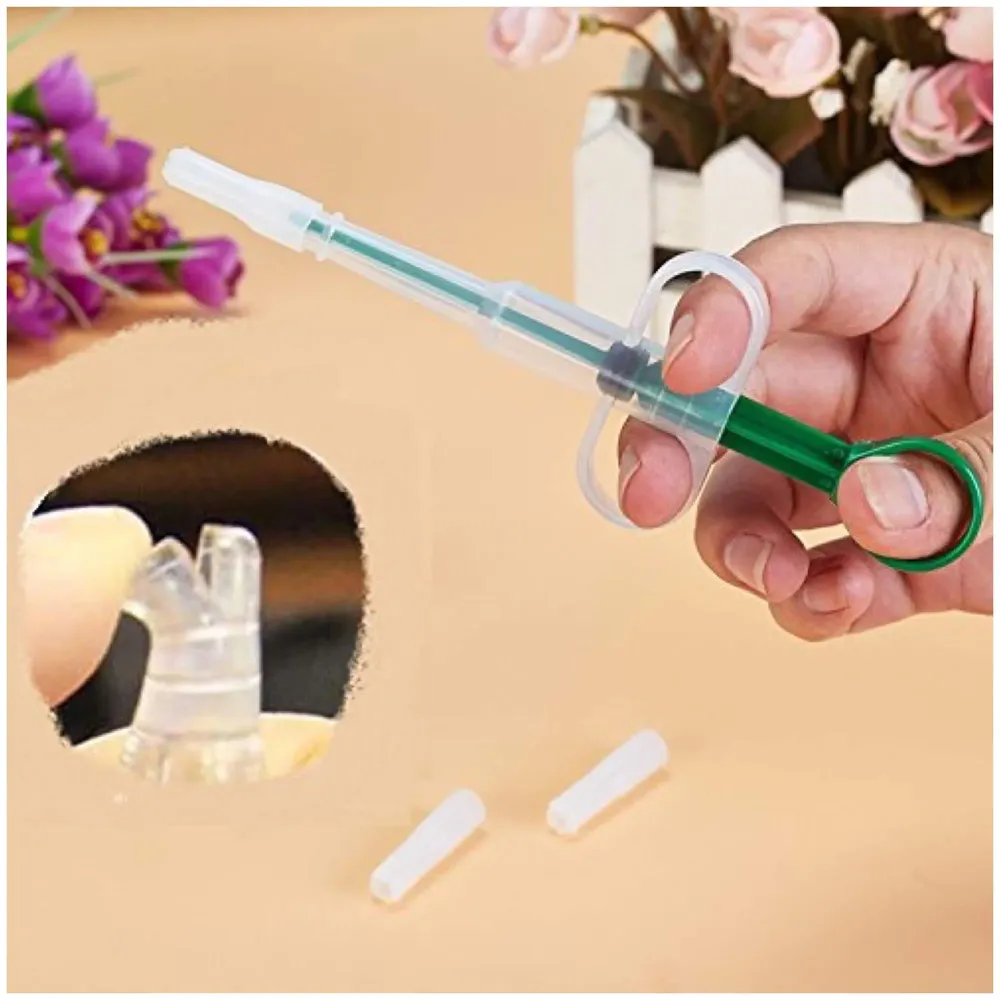Pet Pill Dispenser, Pet Pill Tablet Shooter with Soft Silicone Tip, Medicine Feeding Dispenser Pill Pusher Water Dropper Feeding Kit for Dogs Cats Small Animals (Green)