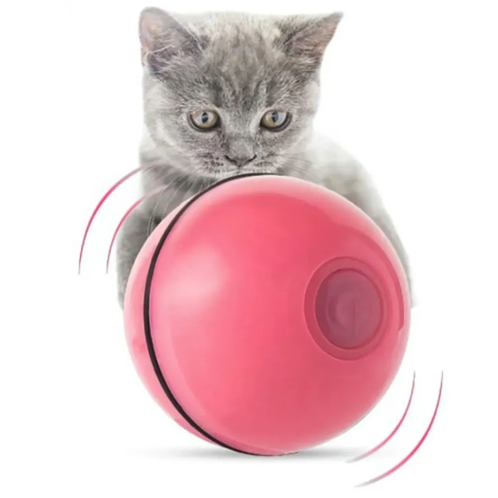Automatic Ball Self Rotating Ball Pet Toy Ball for Dogs, Cats, Kittens for Fun & Exercise, Battery Powered.