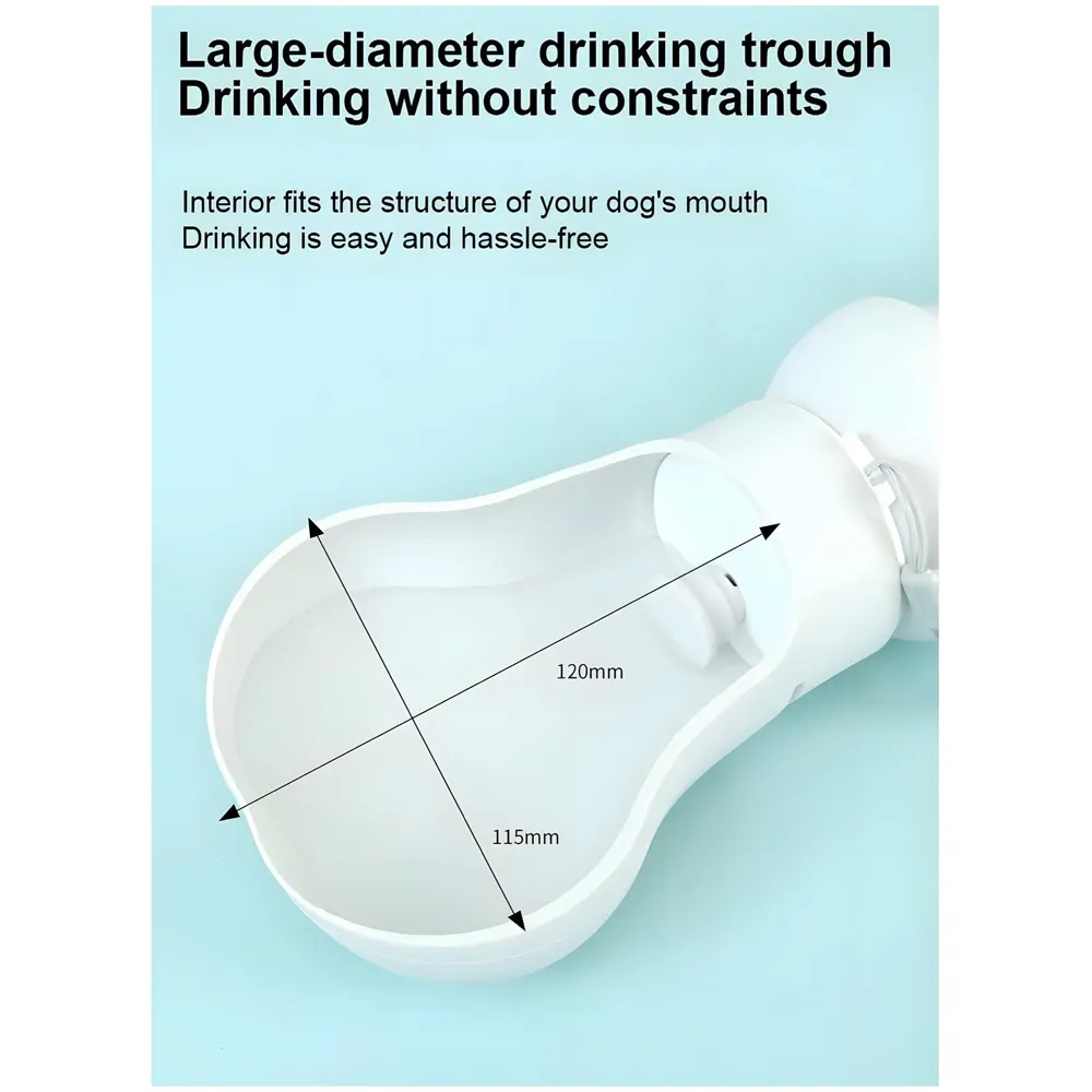 pet Water Bottle Foldable Portable for Dogs Water Dispenser with Feeding and Drinking Lightweight for Travel and Walking, Collapsible, 30cm x 12cm