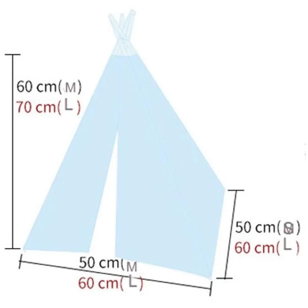 Pet Tent House Canopy Dog & Cat Bed with Cushion- Luxury Dog Tents & Pet Houses with Cushion & Blackboard for Name 60cm X 50cm