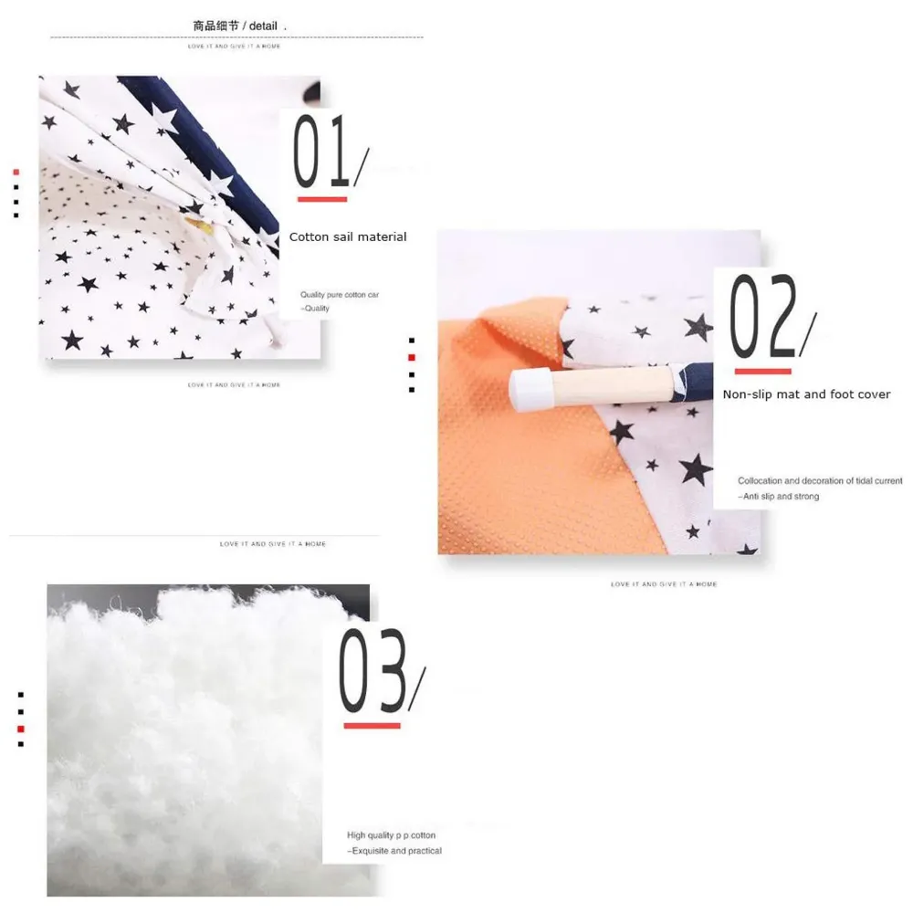 Stars Pet Tent House Canopy Dog & Cat Bed with Cushion- Luxury Dog Tents & Pet Houses with Cushion & Blackboard for Name 60cm X 50cm - 8