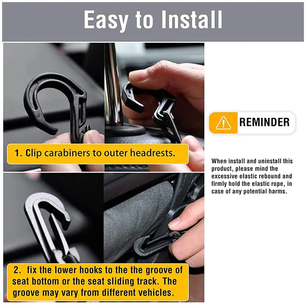 Dog Car Net Barrier Pet Barrier with Auto Safety Mesh Organizer | Baby Stretchable Storage Bag Universal for Cars, SUVs -Easy Install, Car Divider for Driving Safely with Children & Pets - 5