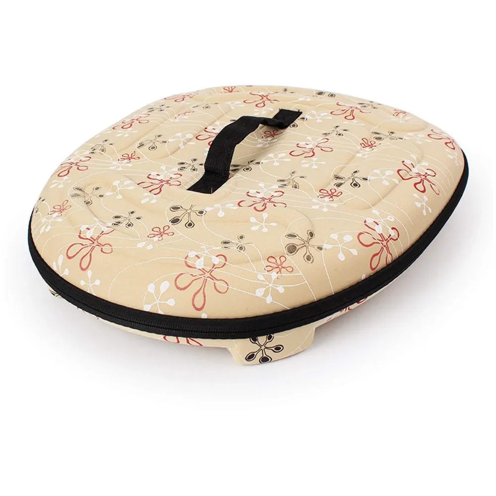 Portable Breathable EVA Car Soft Fabric Pet Carrier Folding Outdoor Storage Puppy Travel Transport Bag Pack for Dog Cat 43 x 38 x 30 cm (Beige)