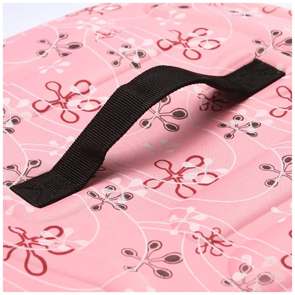 Portable Breathable EVA Car Soft Fabric Pet Carrier Folding Outdoor Storage Puppy Travel Transport Bag Pack for Dog Cat 43 x 38 x 30 cm (Pink)