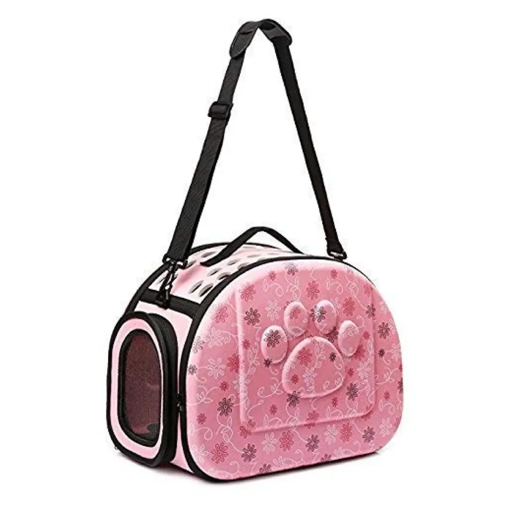 Pet Carrier, Hard Cover Portable Tote Soft Breathable Comfort Transport Shoulder Bag for Small cat Dog – 42 x 26 x 32cm (Pink)