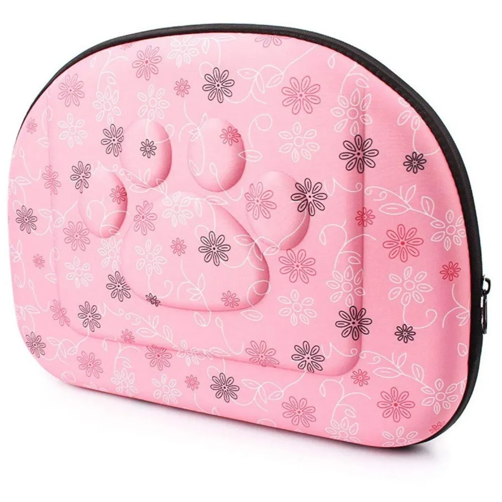 Pet Carrier, Hard Cover Portable Tote Soft Breathable Comfort Transport Shoulder Bag for Small cat Dog – 42 x 26 x 32cm (Pink) - 4