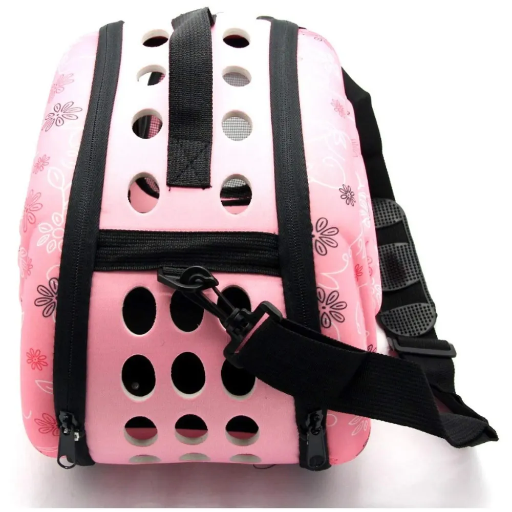Pet Carrier, Hard Cover Portable Tote Soft Breathable Comfort Transport Shoulder Bag for Small cat Dog – 42 x 26 x 32cm (Pink) - 7