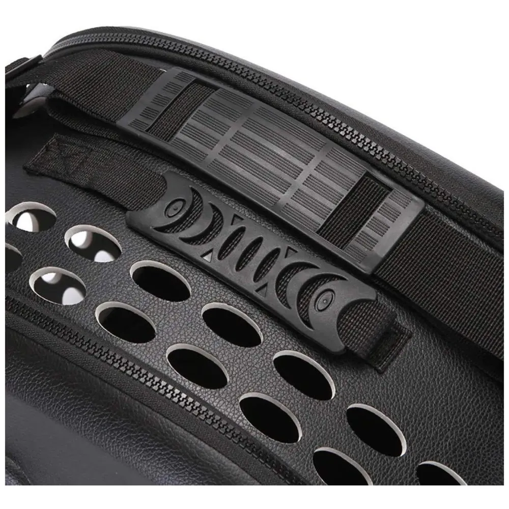 Pet Carrier, Solid Colours Hard Cover Portable Tote Soft Breathable Comfort Transport Shoulder Bag for Small cat Dog – 42 x 26 x 32cm (Black) - 6