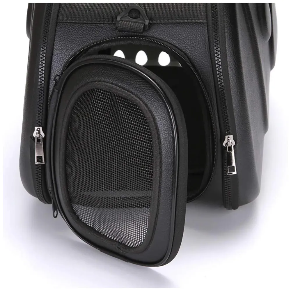 Pet Carrier, Solid Colours Hard Cover Portable Tote Soft Breathable Comfort Transport Shoulder Bag for Small cat Dog – 42 x 26 x 32cm (Black)