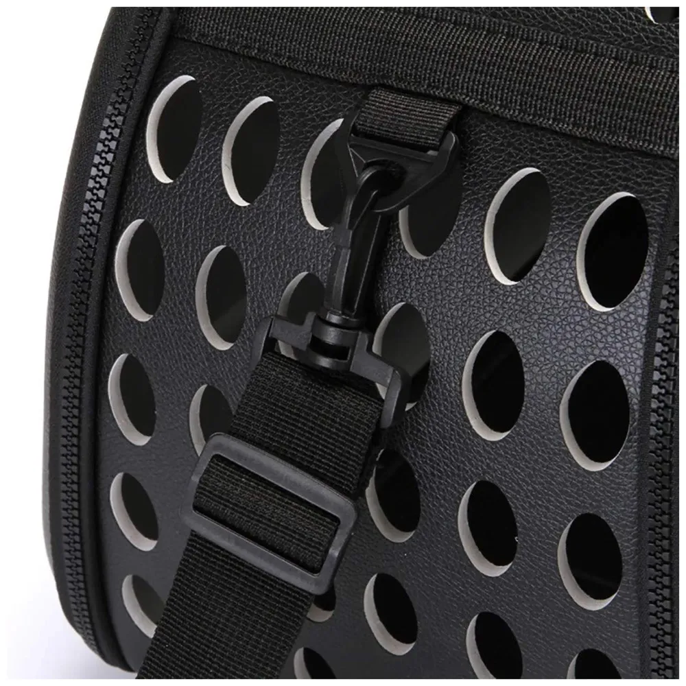 Pet Carrier, Solid Colours Hard Cover Portable Tote Soft Breathable Comfort Transport Shoulder Bag for Small cat Dog – 42 x 26 x 32cm (Black)