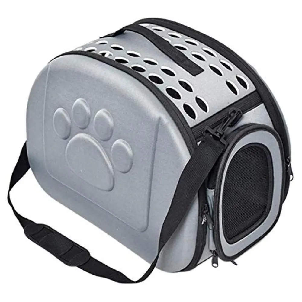 Pet Carrier, Solid Colours Hard Cover Portable Tote Soft Breathable Comfort Transport Shoulder Bag for Small cat Dog – 42 x 26 x 32cm (Grey) - 5