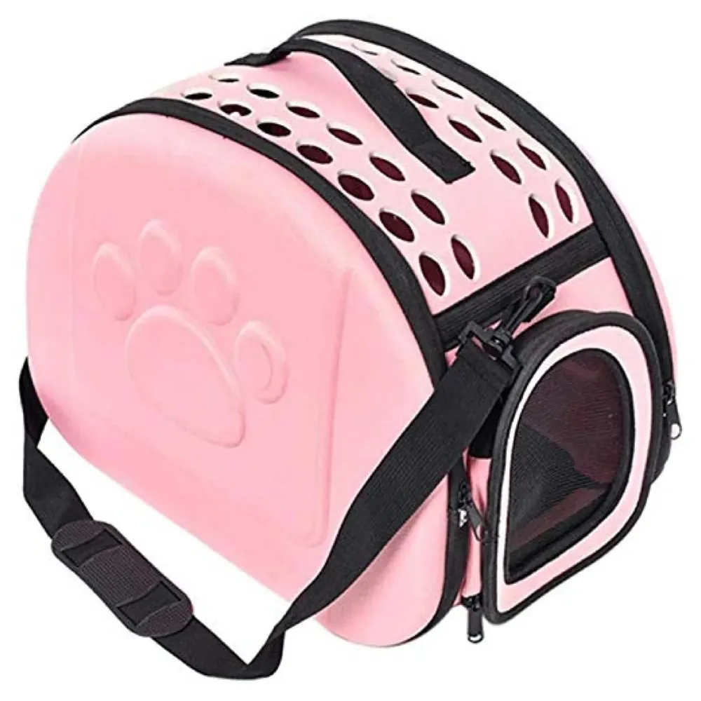 Pet Carrier, Solid Colours Hard Cover Portable Tote Soft Breathable Comfort Transport Shoulder Bag for Small cat Dog – 42 x 26 x 32cm (Pink)