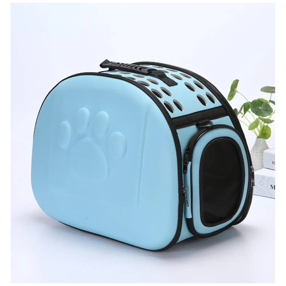 Pet Carrier, Solid Colours Hard Cover Portable Tote Soft Breathable Comfort Transport Shoulder Bag for Small cat Dog – 42 x 26 x 32cm (Blue)