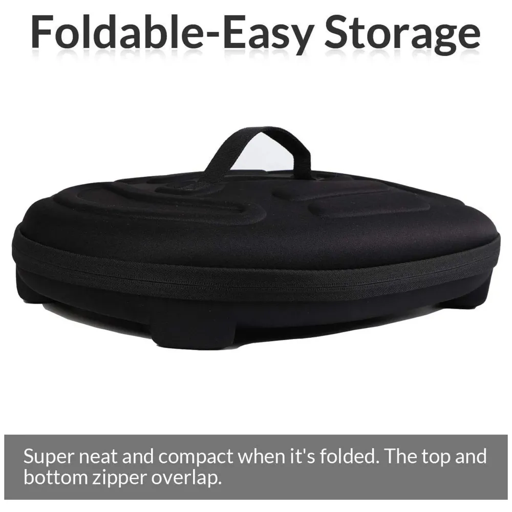 Portable Breathable EVA Car Soft Fabric Pet Carrier Folding Outdoor Storage Puppy Travel Transport Bag Pack for Dog Cat 43 x 38 x 30 cm (Black)