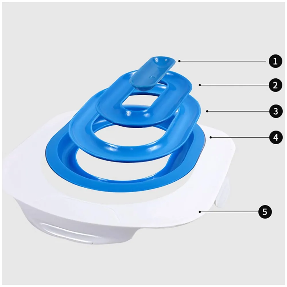 Cat Training Kit System for Toilet, Professional Kitty Trainer Urinal Seat With Extra Blue Tray - Teach Cat to Use Toilet 40x40x3.5cm